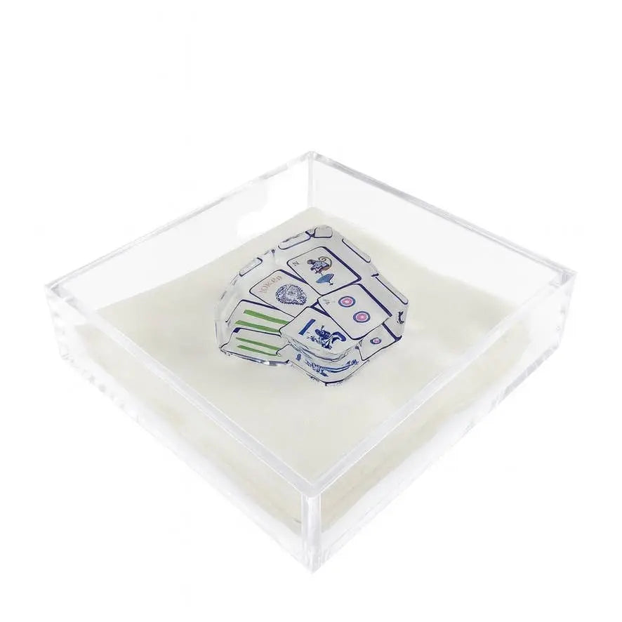 Acrylic Napkin Weight, Preppy Mahjong Maven Home