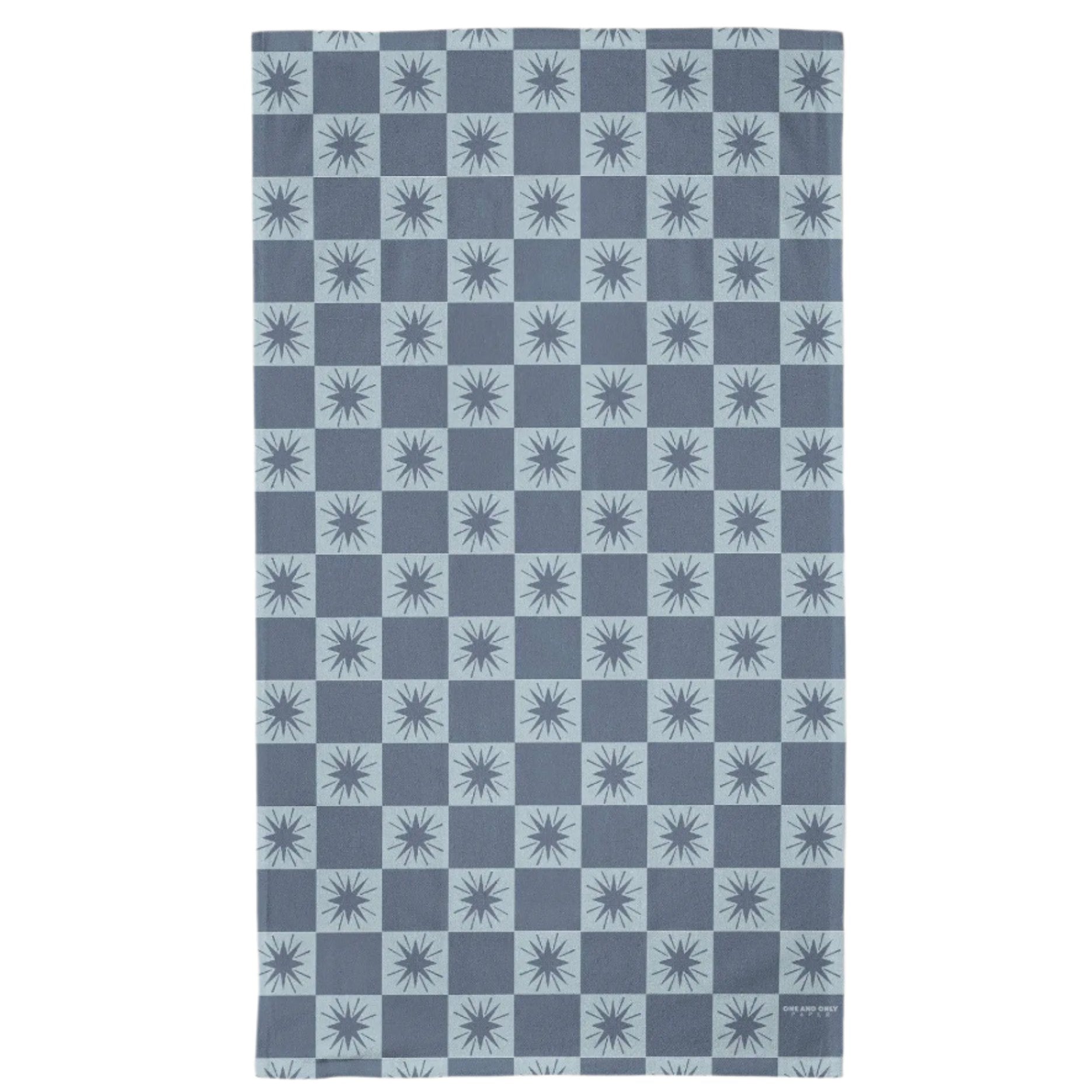 Winter Star Checked Pattern Tea Towel One & Only Paper