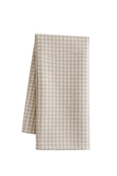 Tea Towel - Mini Gingham Check in Oatmeal Heirloomed Collection