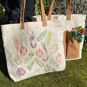 Stitch Your Vegetables Tote Bag Chasing Threads