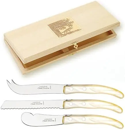 Claude Dozorme Box of 3 Berlingot Cheese Knives Claude Dozorme