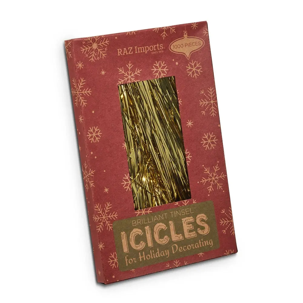 Boxed Gold Tinsel Strands RAZ Imports