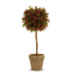 19" Red Pepper Berry Topiary RAZ Imports