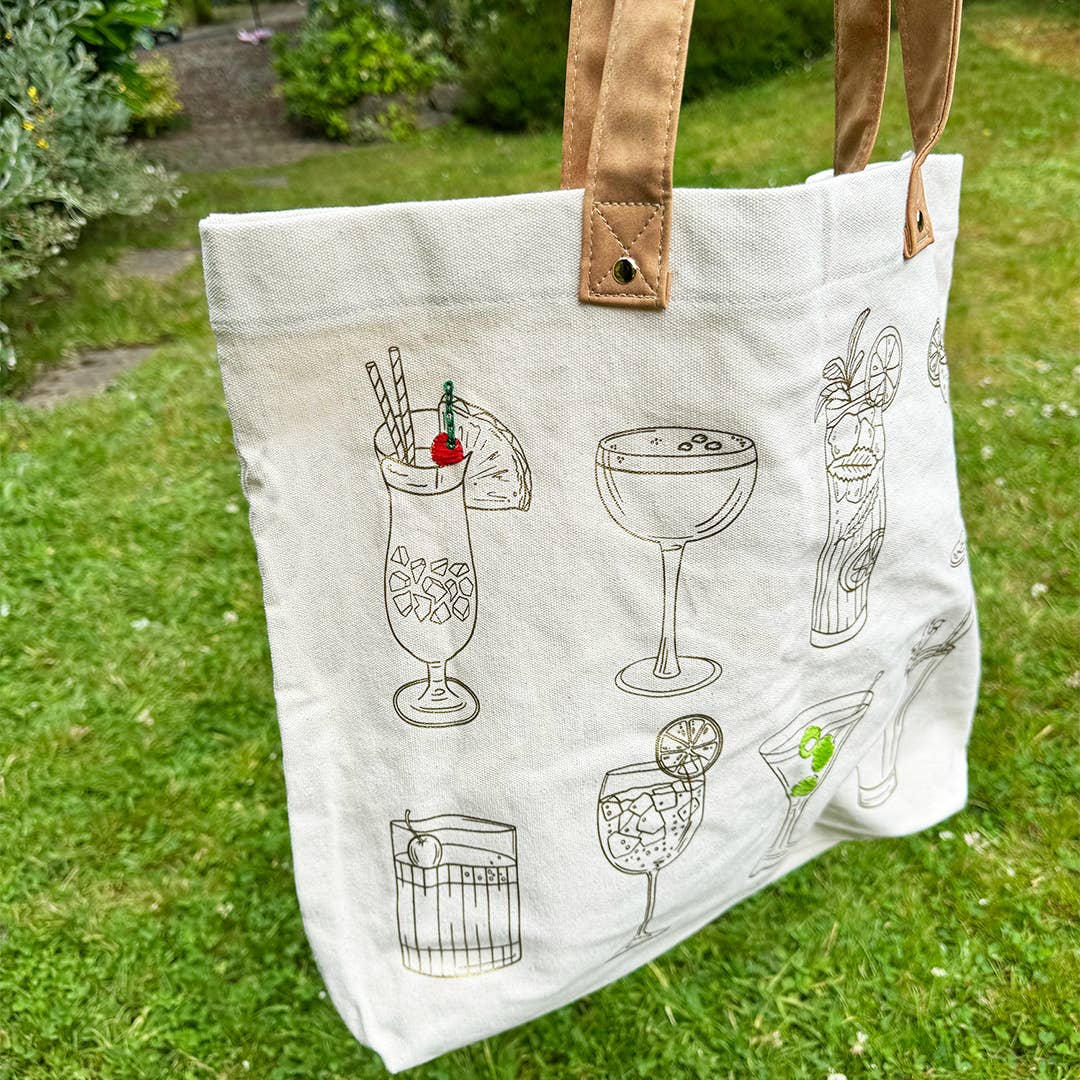 Stitch Your Cocktails Tote Bag Chasing Threads