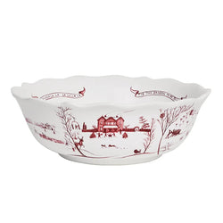 Country Estate Winter Frolic 11" Serving Bowl - Ruby Juliska