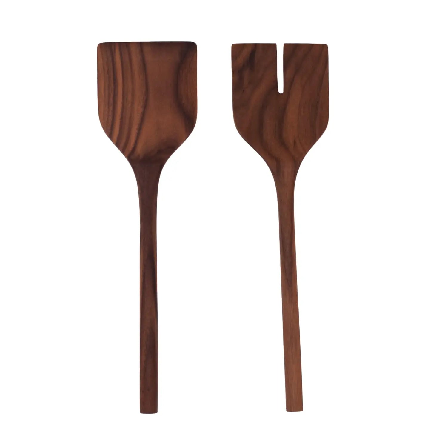 13” Walnut Wooden Salad Server / Spatula Set JBrody & Co.