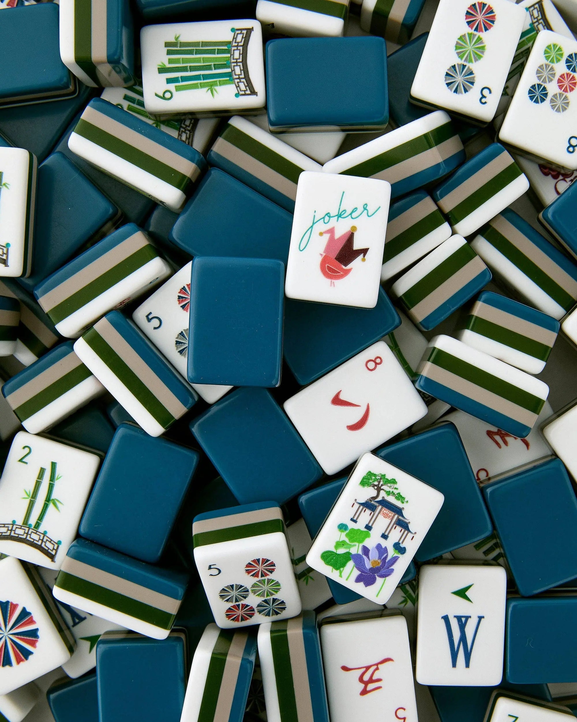 Pile of Mahjong Tiles