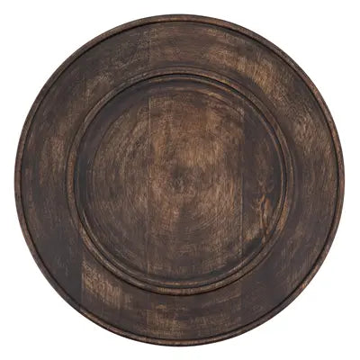 Brown Round Wooden Charger SARO