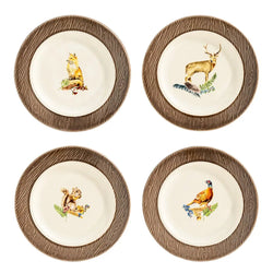 Forest Walk Animal Cocktail Plates Juliska