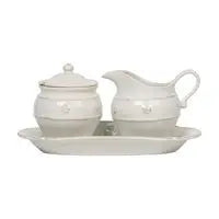 Berry & Thread Sugar and Creamer Set/3pc - Whitewash