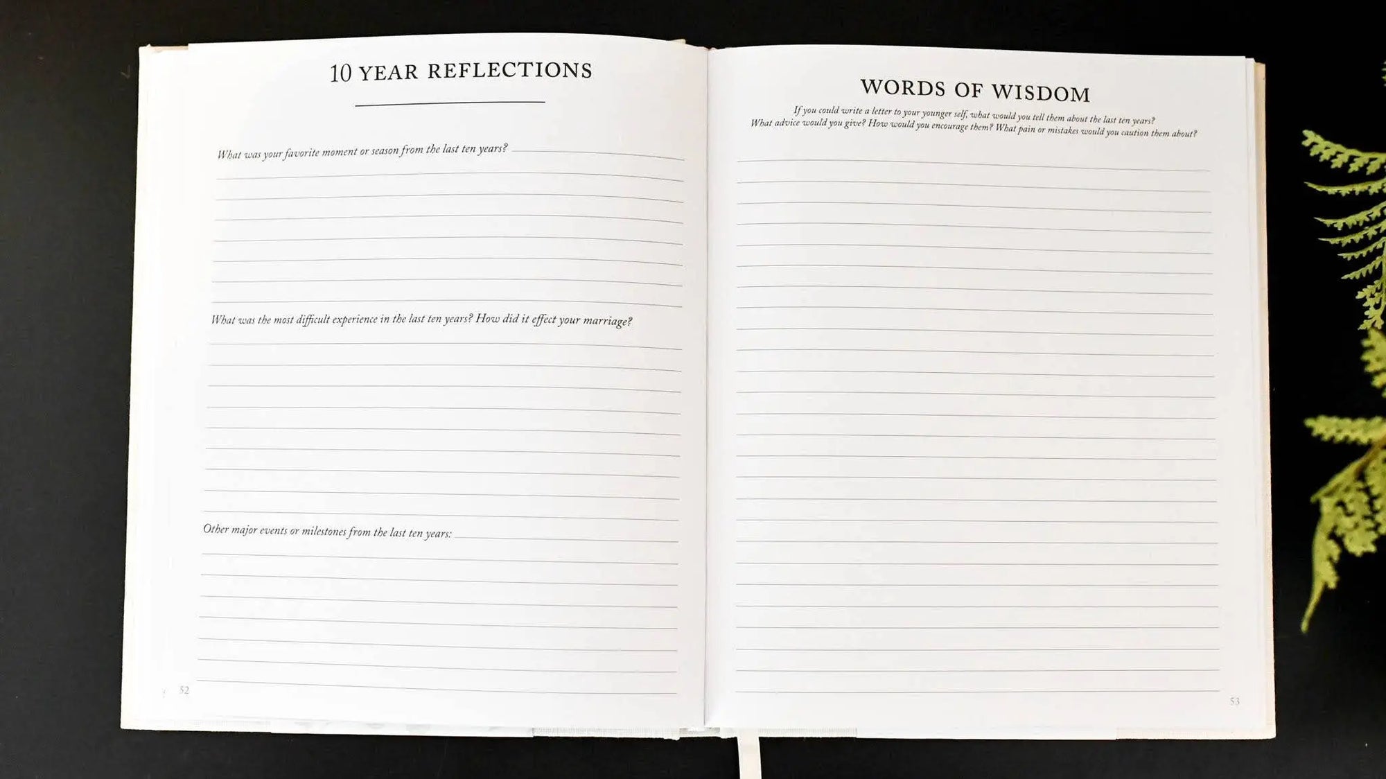 Anniversary Journal | Wedding Book | Gift for Wife or Spouse: Ivory Duncan & Stone Paper Co.