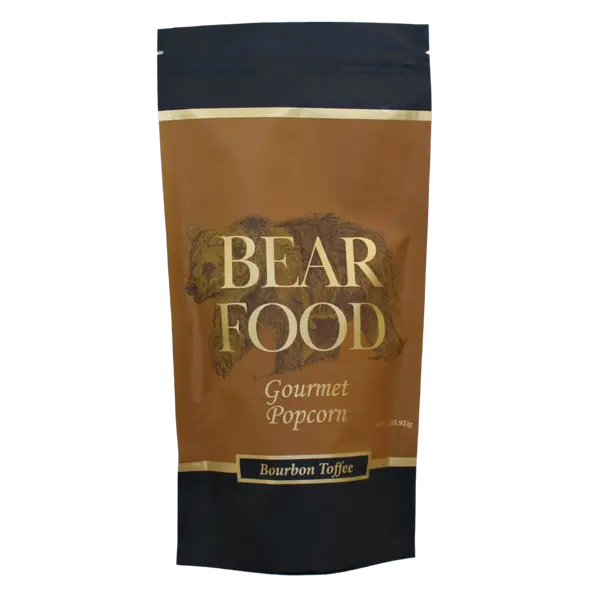 Bourbon Toffee Gourmet Popcorn: 5.5oz Large Pouch Bear Food