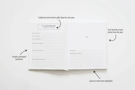 Anniversary Journal | Wedding Book | Gift for Wife or Spouse: Ivory Duncan & Stone Paper Co.