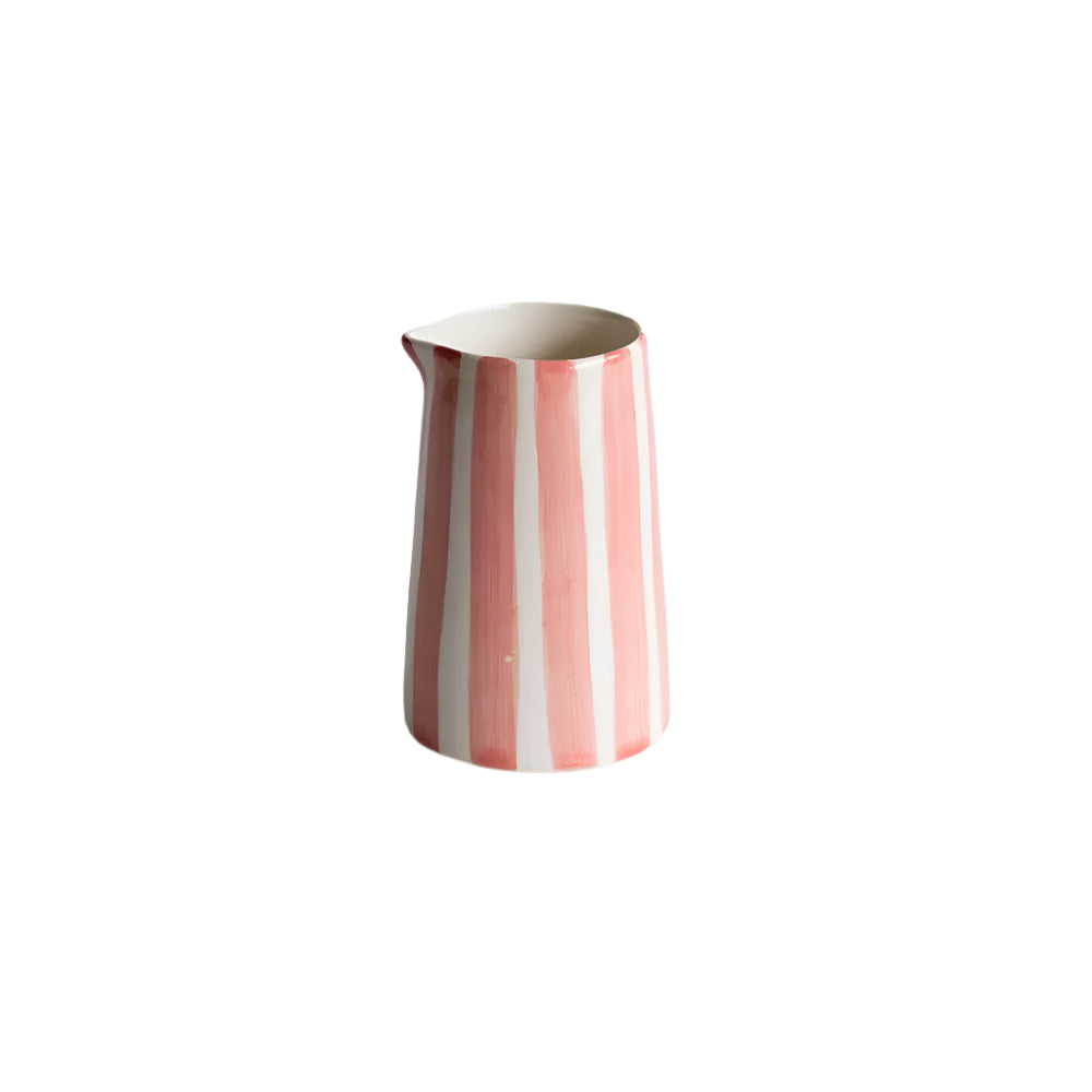 Handmade and Painted Candy Stripe Creamer : Rose Musango