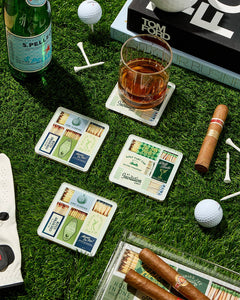 Golf Matchbook Coasters: Boxed Set of 4 Tart By Taylor