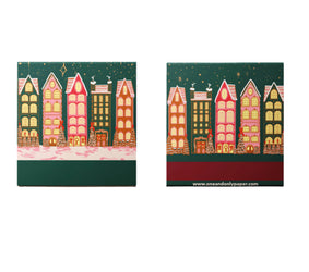 Wintry Village Printed 10 Stem Matchbook One & Only Paper