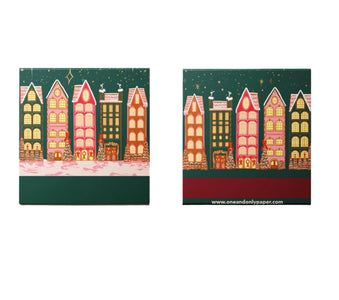 Wintry Village Printed 10 Stem Matchbook One & Only Paper