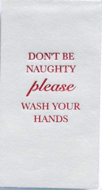 Guest Towel Refill: Don't Be Naughty Lined Design