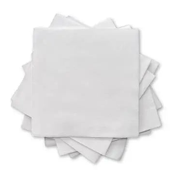 Cloth Like Dinner Napkins: White Lined Design