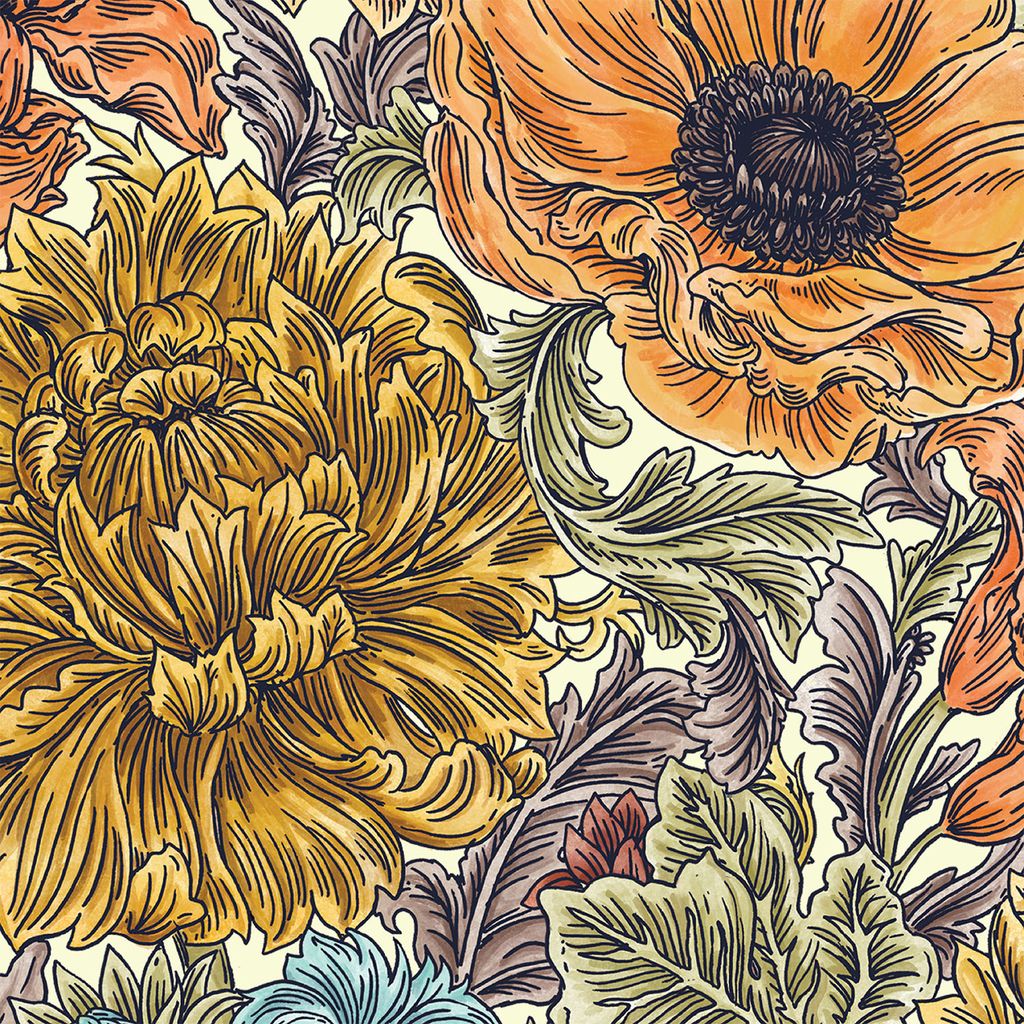 Autumn Acanthus Cocktail Napkins