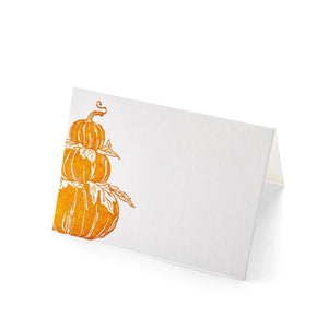 Pumpkin Place Cards Color Box Designs & Letterpress