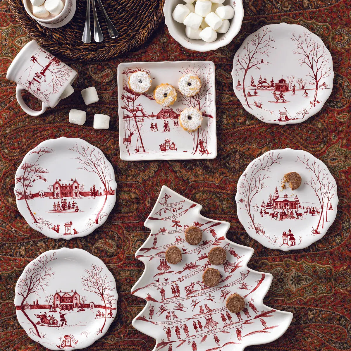 Country Estate Winter Frolic Party Plates Juliska