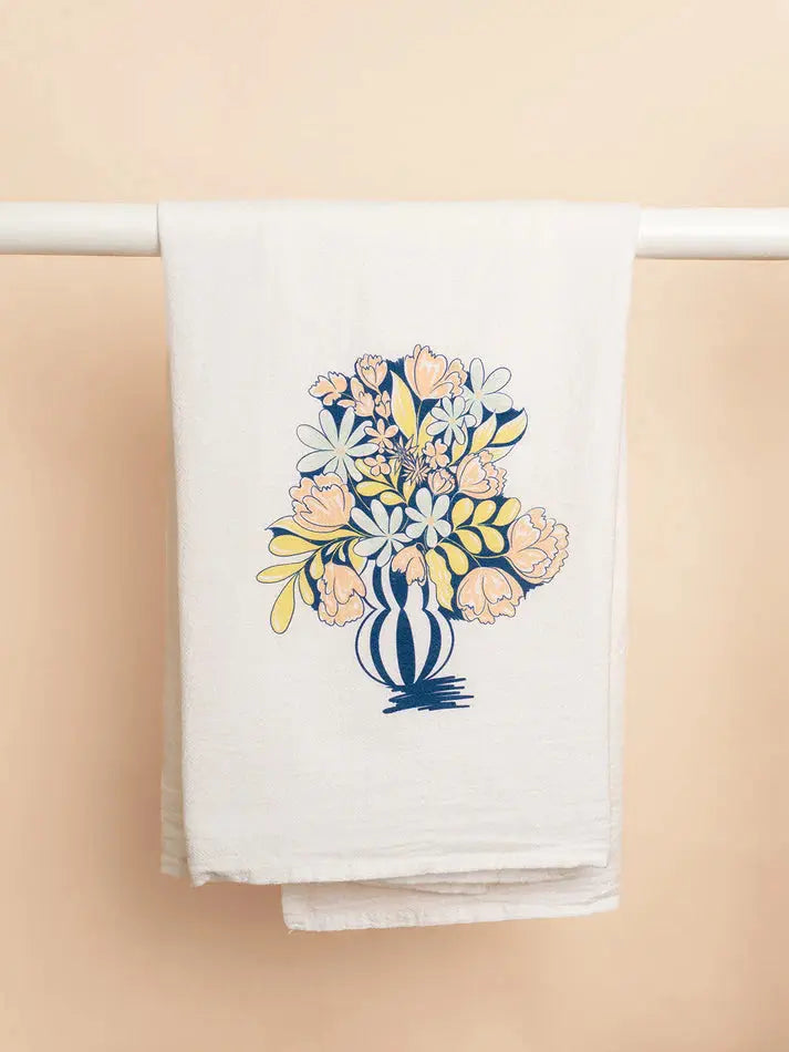 Blue Bouquet Tea Towel One & Only Paper