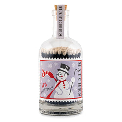 Snowman Stamp Matches Bottle archivist