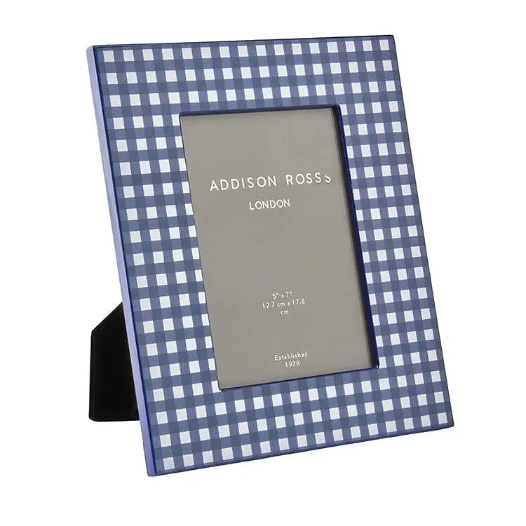 Addison Ross Navy Gingham Photo Frame Addison Ross
