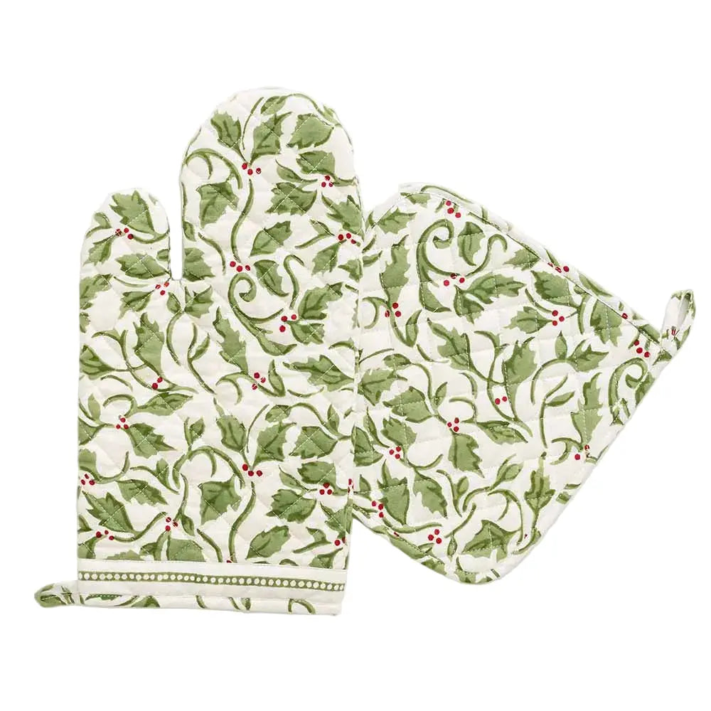 Holly Berry Oven Mit Set