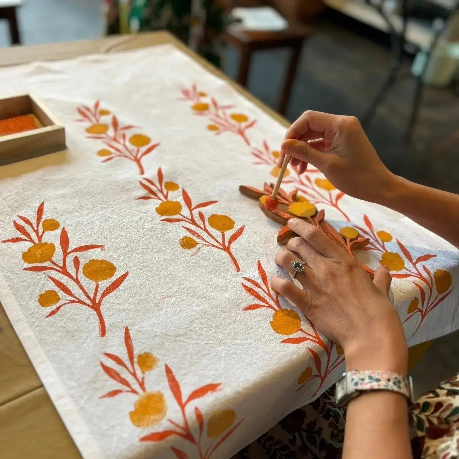 Printed by Hand: A Summer Block Printing Workshop July 31st Home for Entertaining