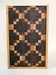 Walnut + Maple  Chain Quilt Bread Box Pin + Pallet