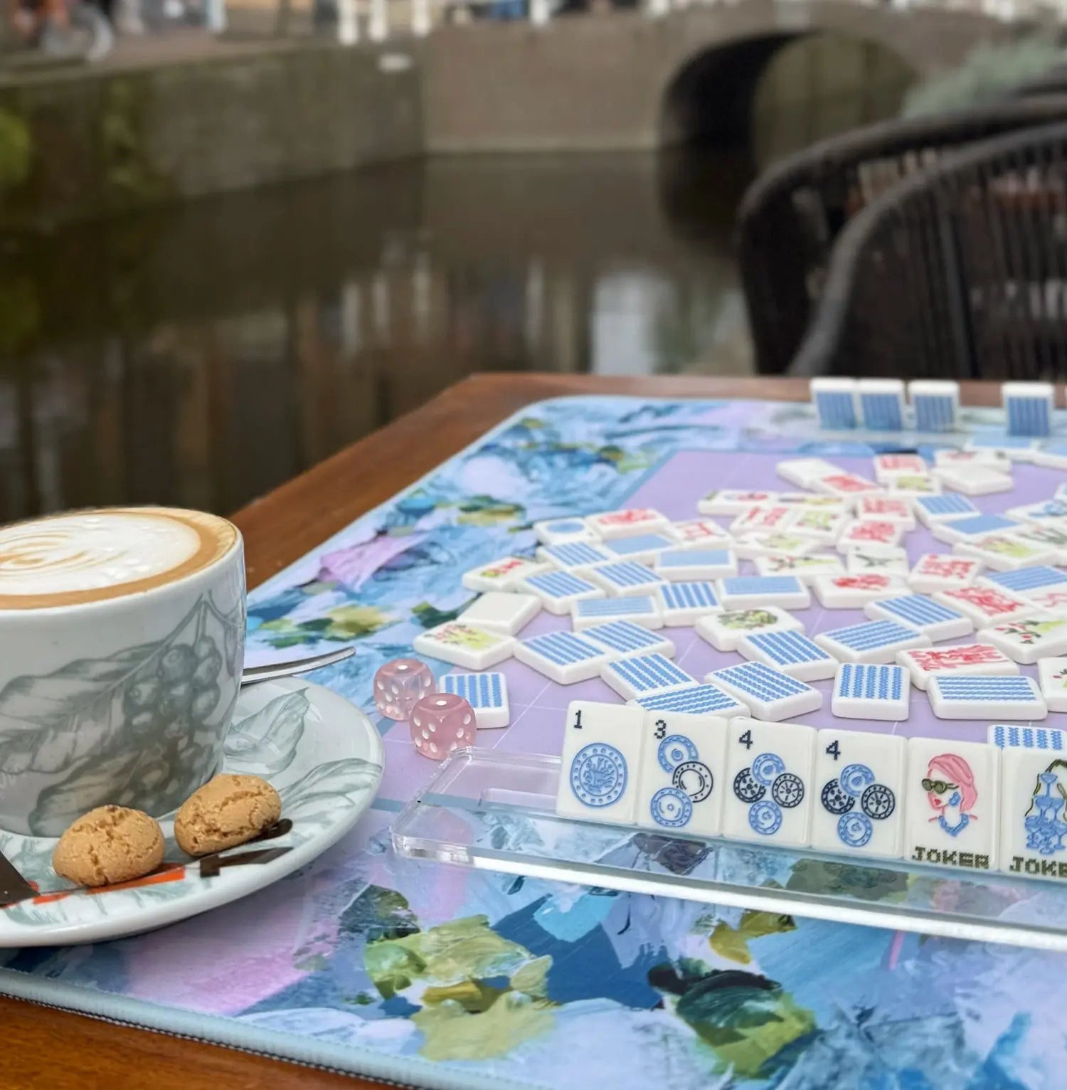 Amanda Toppe Pink Winds Travel Mahjong Mat Amanda Toppe