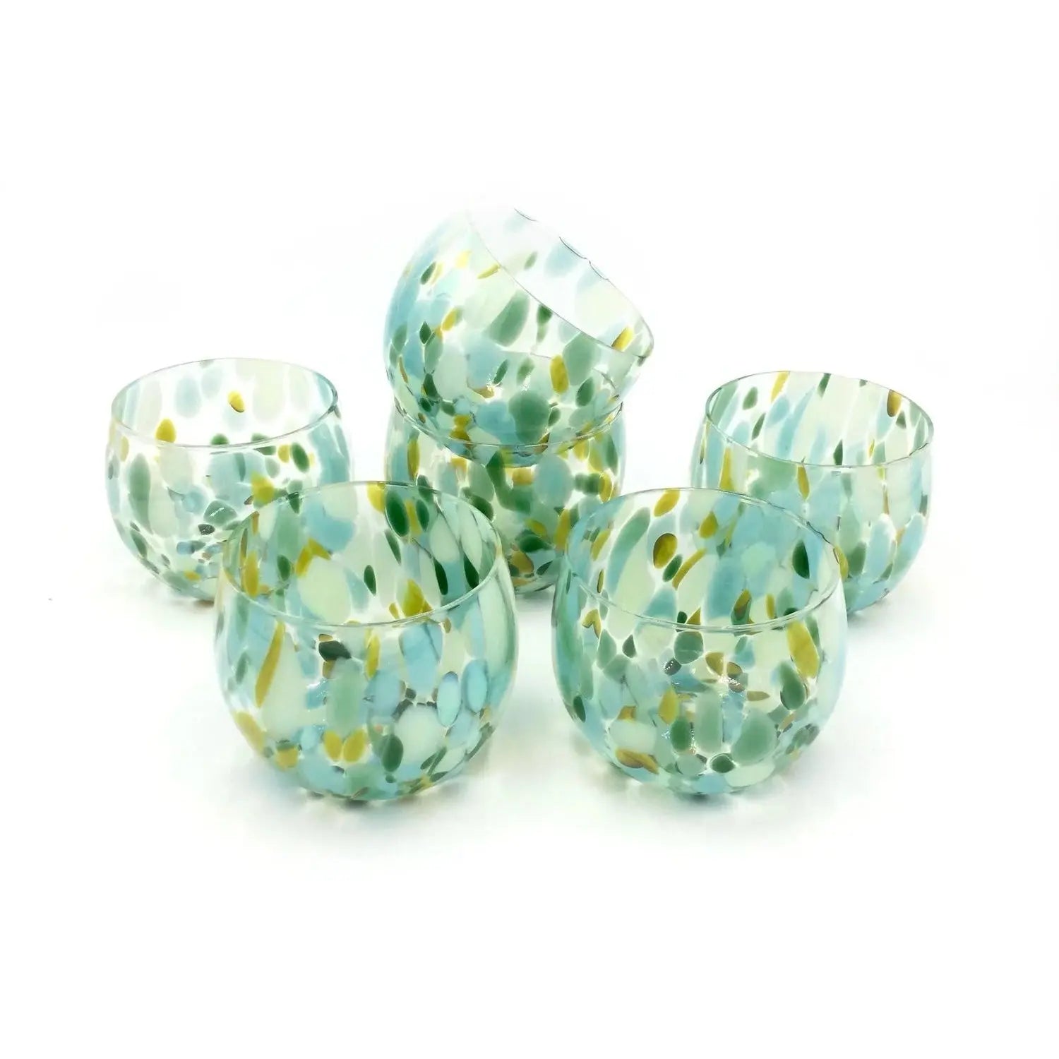 Viridescent Stemless Wine Glass Kathleen Andersen Art