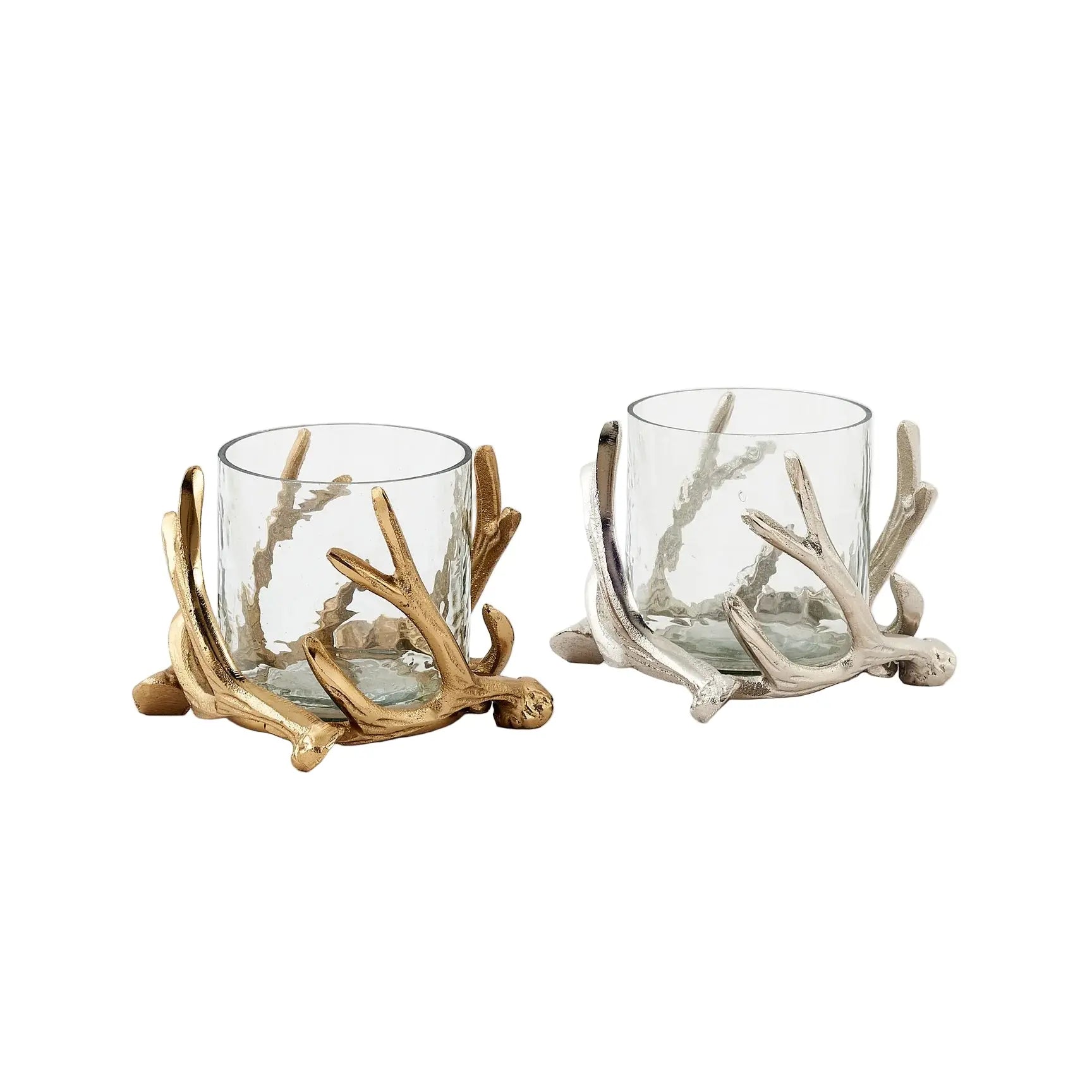 Antler Hurricane Candle Holder