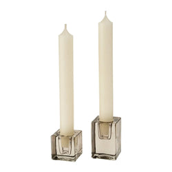 Luca Candle Holder in Grey Indaba