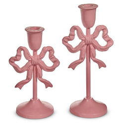 Pink Bow Candlesticks RAZ Imports