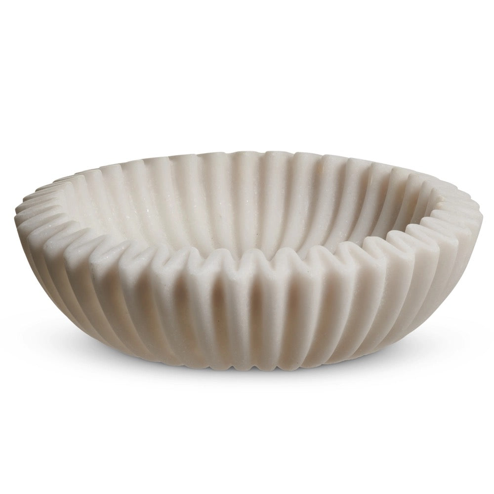Ruffled Marble Look Bowl