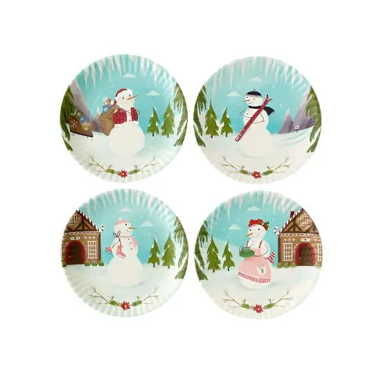 Snowman Melamine Plates One Hundred 80 Degrees