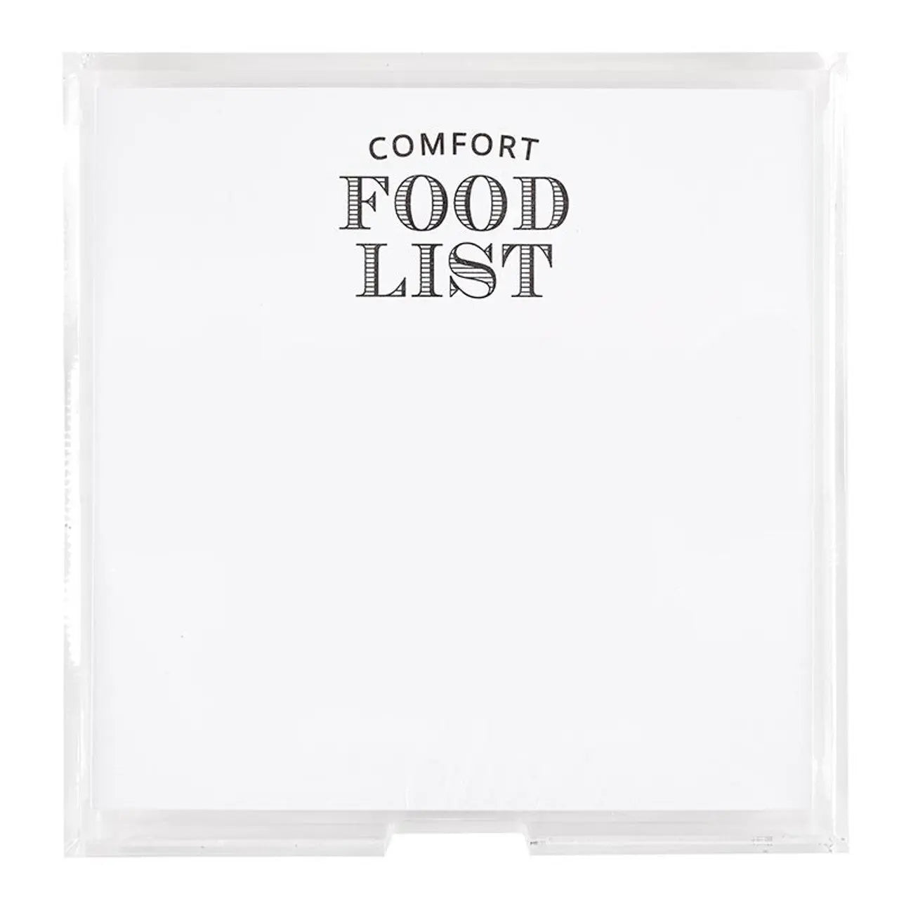 Comfort Food Square Notepaper with Acrylic Tray Santa Barbara Design Studio