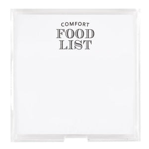 Comfort Food Square Notepaper with Acrylic Tray Santa Barbara Design Studio