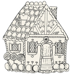 Die-Cut Gingerbread House Coloring Placemat Hester & Cook