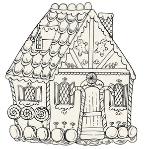 Die-Cut Gingerbread House Coloring Placemat Hester & Cook