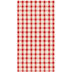 Red Painted Check Napkins Hester & Cook