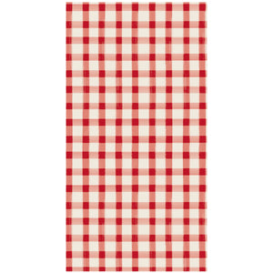 Red Painted Check Napkins Hester & Cook
