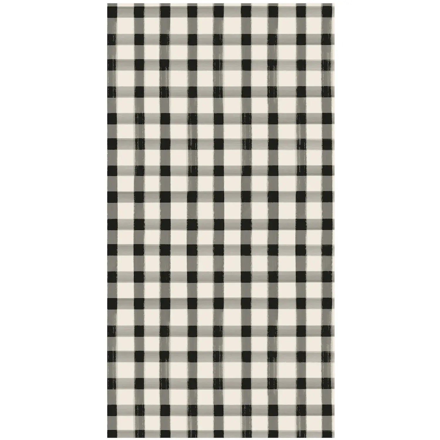 Black Painted Check Napkins Hester & Cook