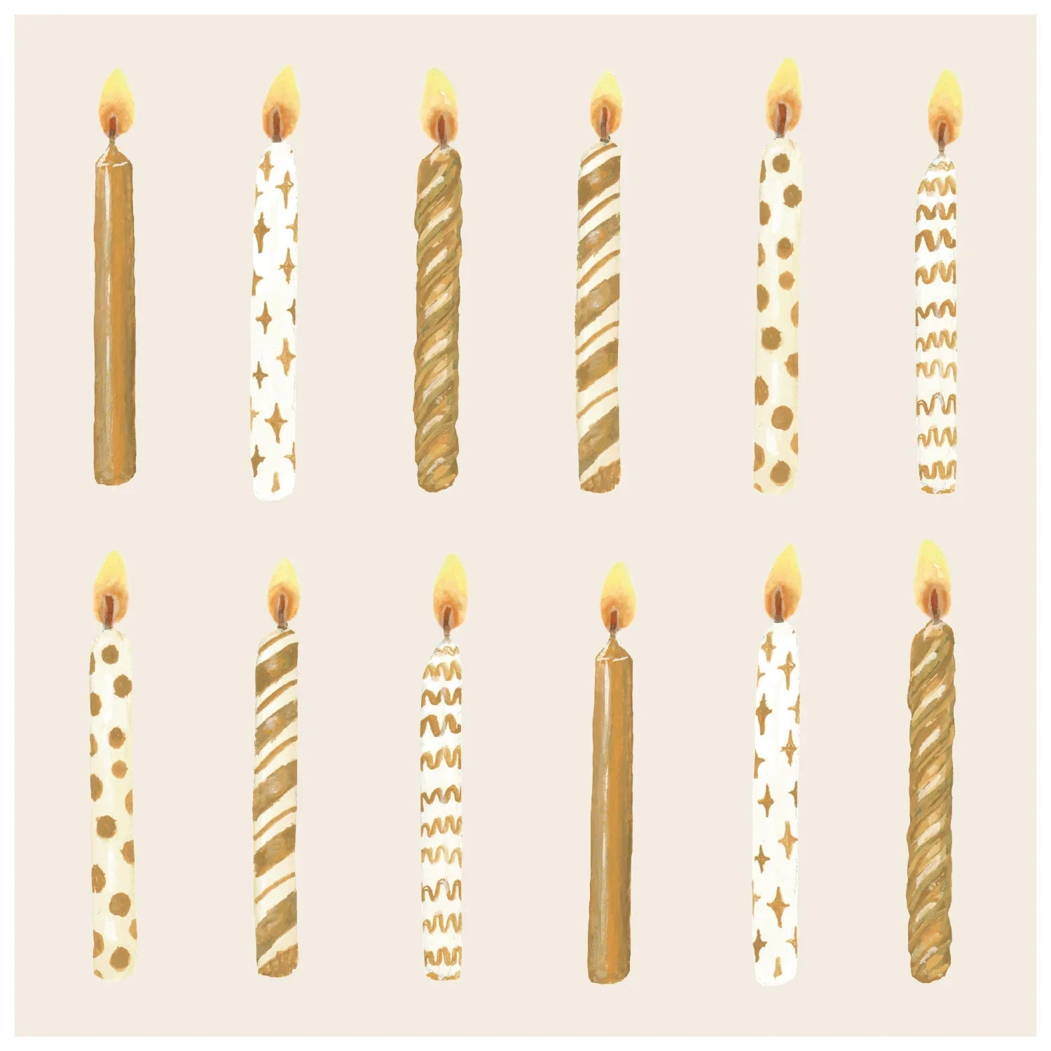 Gold Candles Napkin