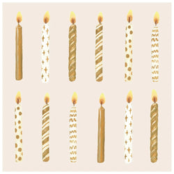 Gold Candles Napkin Hester & Cook