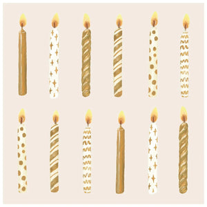 Gold Candles Napkin Hester & Cook