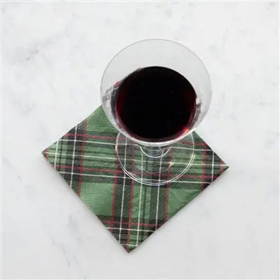 Green Plaid Napkins Hester & Cook